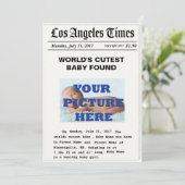 カスタムなニュースの紙の誕生の発表 案内状 (スタンド正面)