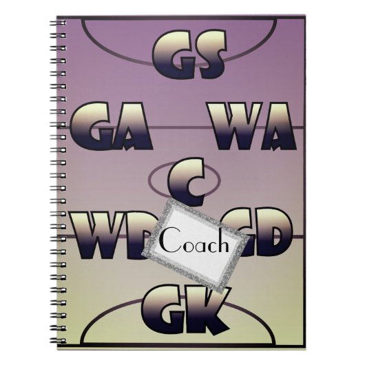 カスタムなネットボールプレーヤーはパーソナライズ置きます ノートブック (正面)