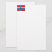 カスタムなノルウェーの旗(Norske Flagg) 便箋 (正面/裏面)