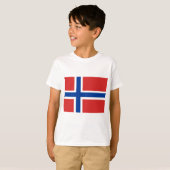 カスタムなノルウェーの旗(Norske Flagg) Tシャツ (正面フル)
