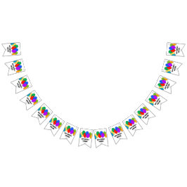 カスタムなハッピーバースデーの気球のパーティーの旗布の旗 バンティングフラッグ