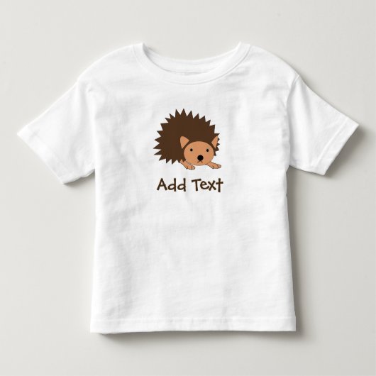 カスタムなハリネズミは上をからかいます トドラーTシャツ (正面)