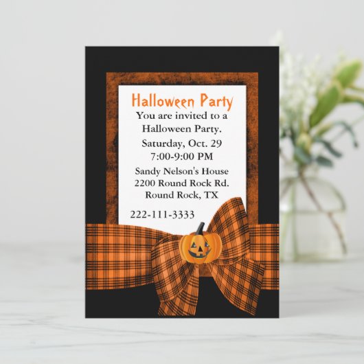 カスタムなハローウィンパーティの招待状 招待状 (スタンド正面)