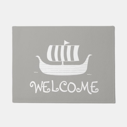 カスタムなバイキングのロングボートのドア・マットか敷物 ドアマット (正面)