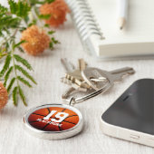 カスタムなバスケットボール数 キーホルダー (側面)