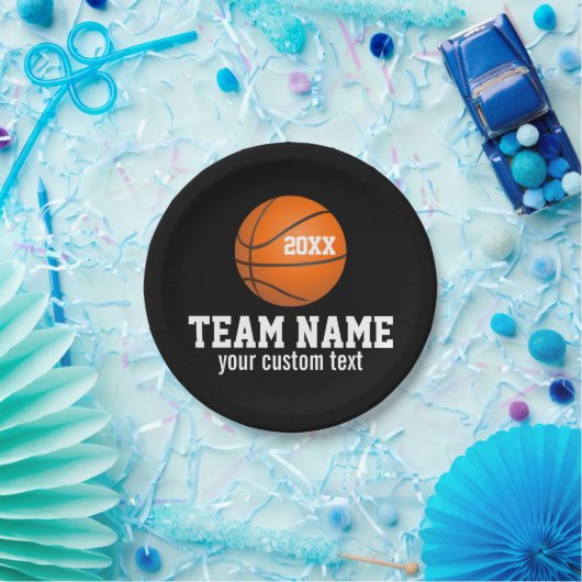 カスタムなバスケットボール選手及びチーム一流のジャージー#年 ペーパープレート (パーティー)