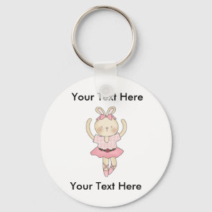 カスタムなバレリーナのバニーKeychain キーホルダー