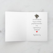 カスタムなバレンタイン愛ハートのオオカミ動物自然の芸術 シーズンカード (内部)