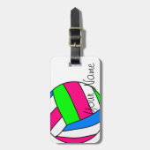 カスタムなバレーボールの荷物のラベル ラゲッジタグ (正面縦)