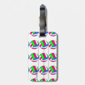 カスタムなバレーボールの荷物のラベル ラゲッジタグ (裏面縦)