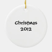 カスタムなバレーボール家族の休日のオーナメント セラミックオーナメント (裏面)