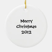 カスタムなバレーボール家族の休日のオーナメント セラミックオーナメント (裏面)