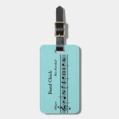カスタムなバンドひよこ音楽楽器または荷物のラベル ラゲッジタグ (正面縦)