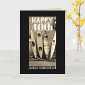 カスタムなバースデー・カードのユーモアのカヤックは個人化なります カード (黄色い花)