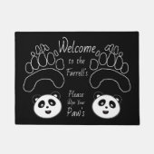 カスタムなパンダのドアマットは一流のワイプの足を加えます ドアマット (正面)