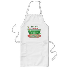 カスタムなパン屋/調理師のクリスマスのエプロン ロングエプロン