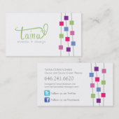 カスタムなパーティーのプランナーの名刺 名刺 (正面/裏面)