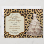 カスタムなヒョウのプリントのブライダルシャワー招待状 招待状 (正面)