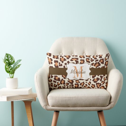 カスタムなヒョウブラウン、タンのクリーム色の腰神経の枕 ランバークッション (椅子)