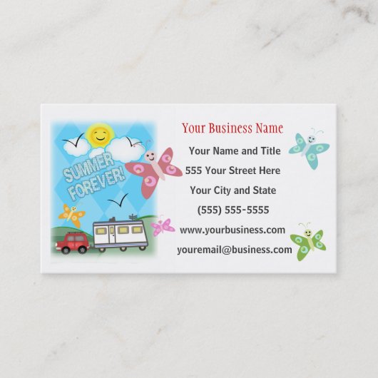 カスタムなビジネスキャンプ場/RVの販売 名刺 (正面)