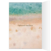 カスタムなビーチによって折られるカード結婚式招待状 (内側 (左))