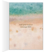 カスタムなビーチによって折られるカード結婚式招待状 (内側 (右))