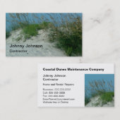 カスタムなビーチの砂丘の建築業者ペインター 名刺 (正面/裏面)