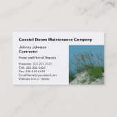 カスタムなビーチの砂丘の建築業者ペインター 名刺 (裏面)
