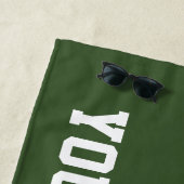 カスタムなビーチタオルはラグビープレーヤーのためのギフトを遊ばします ビーチタオル (インサイチュ)