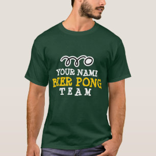 カスタムなビールPongのチームワイシャツ Tシャツ