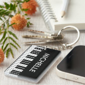 カスタムなピアノはピアニストまたは先生のためのkeychainを調整します キーホルダー (正面右)