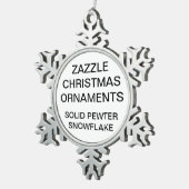 カスタムなピューターの雪片のクリスマスツリーのオーナメント スノーフレークピューターオーナメント (右)