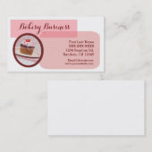 カスタムなピンクのカップケーキのパン屋の名刺 名刺 (正面/裏面)