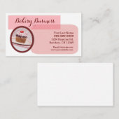カスタムなピンクのカップケーキのパン屋の名刺 名刺 (正面/裏面)