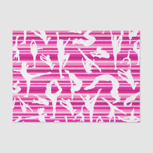 カスタムなピンクのチアリーティングのティッシュペーパー 薄葉紙 (正面)