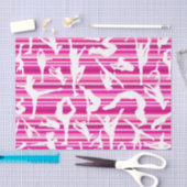 カスタムなピンクのチアリーティングのティッシュペーパー 薄葉紙 (クラフト)