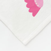 カスタムなピンクの蝶、花あなたの女の子の名前 フリースブランケット (角)