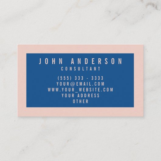 カスタムなファッションの淡い色のなミズキおよびLapisの青い設定 名刺 (裏面)