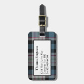 カスタムなファーガソンのタータンチェック格子縞の荷物のラベル ラゲッジタグ (正面縦)