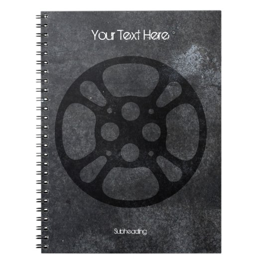 カスタムなフィルム巻き枠/映画巻き枠のノート ノートブック (正面)