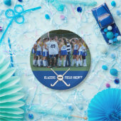 カスタムなフィールドホッケーの写真のコラージュの名前のチーム数 ペーパープレート (パーティー)