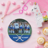 カスタムなフィールドホッケーの写真のコラージュの名前のチーム数 ペーパープレート (パーティー)