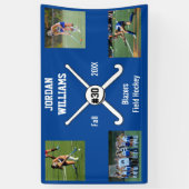 カスタムなフィールドホッケーの写真のコラージュの名前のチーム数 横断幕 (縦)