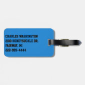 カスタムなフットボールのファンの荷物のラベル ラゲッジタグ (裏面横)