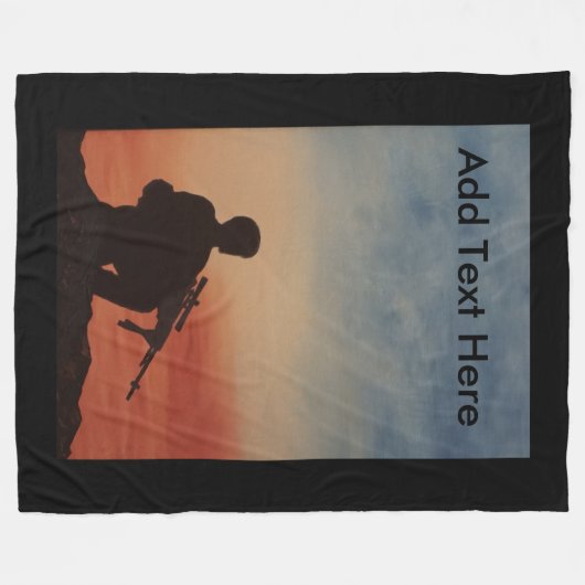 カスタムなフリースブランケットの軍隊および退役軍人 フリースブランケット (正面(横))