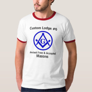 カスタムなフリーメーソンのロッジのワイシャツ Tシャツ