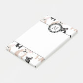 カスタムなフレンチ・ブルドッグパターン ポストイット (アングル)