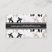 カスタムなフレンチ・ブルドッグパターン 名刺 (裏面)