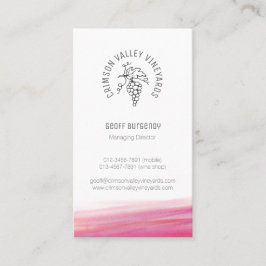 カスタムなブドウのブドウ園の赤ワインの名刺 名刺