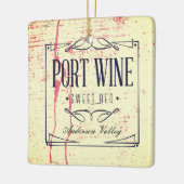 カスタムなブドウ園のポートワインのクリスマスのオーナメント セラミックオーナメント (左)